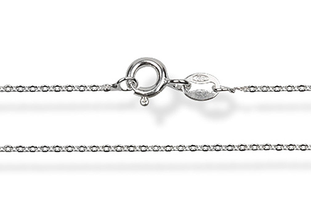 Kette Ankerkette 40 cm, 0,9 mm rund, 925 Sterling Silber mit Karabiner Verschluss