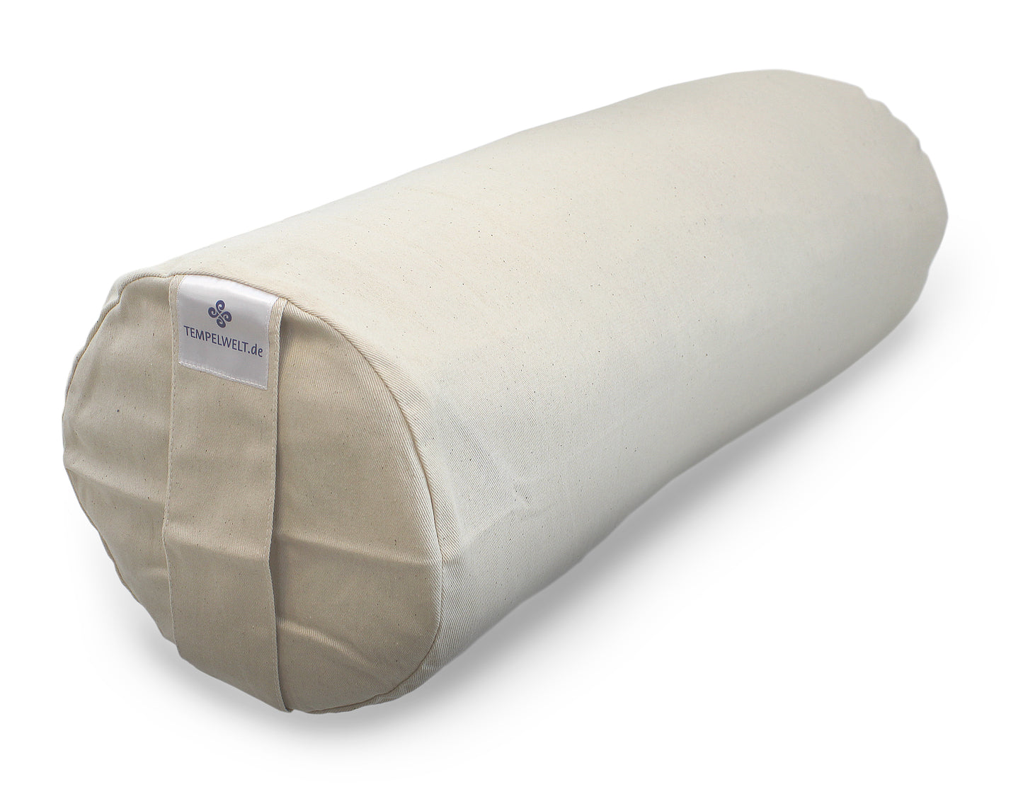 Yogarolle Bezug 2-teilig 63x20 cm Kissenhülle aus Baumwolle Leinen natur Inlet ungefüllt