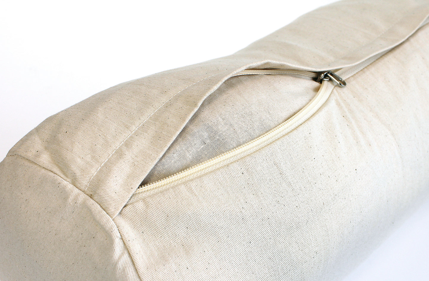 Yogarolle Bezug 2-teilig 63x20 cm Kissenhülle aus Baumwolle Leinen anthrazit Inlet ungefüllt