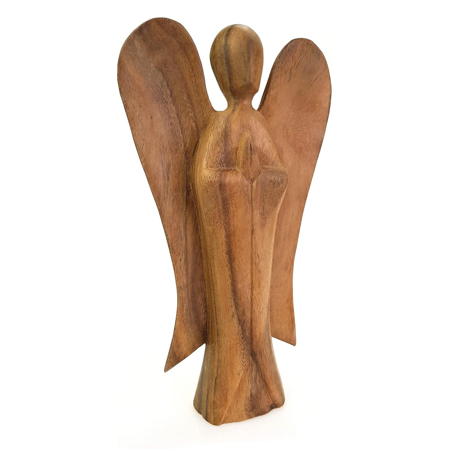 Deko Figur Schutzengel Erzengel stehend 20 cm Soar Holz, Engel Holzengel betend