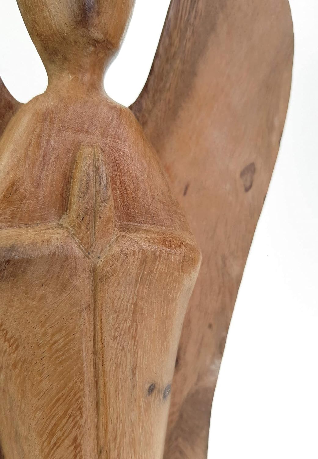 Deko Figur Schutzengel Erzengel stehend 20 cm Soar Holz, Engel Holzengel betend