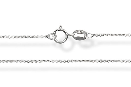 Kette Ankerkette rund 45 cm 925 Sterling Silber mit Karabiner Verschluss