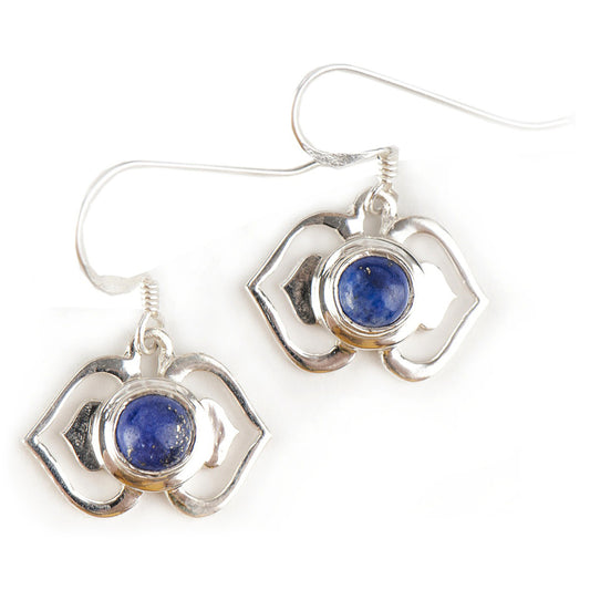 Ohrhänger Drittes Auge Ajna 925er Sterling Silber mit Lapislazuli