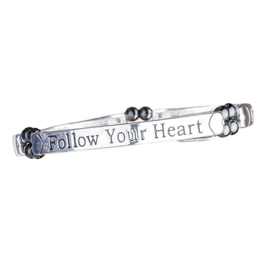 Magnetschmuck Armreif FOLLOW YOUR HEART, 600 Gauss, bioenergetisch