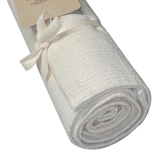 Yogamatte 70x200cm aus Bio-Baumwolle Natur ungebleicht, Yogateppich für Yoga und Meditation